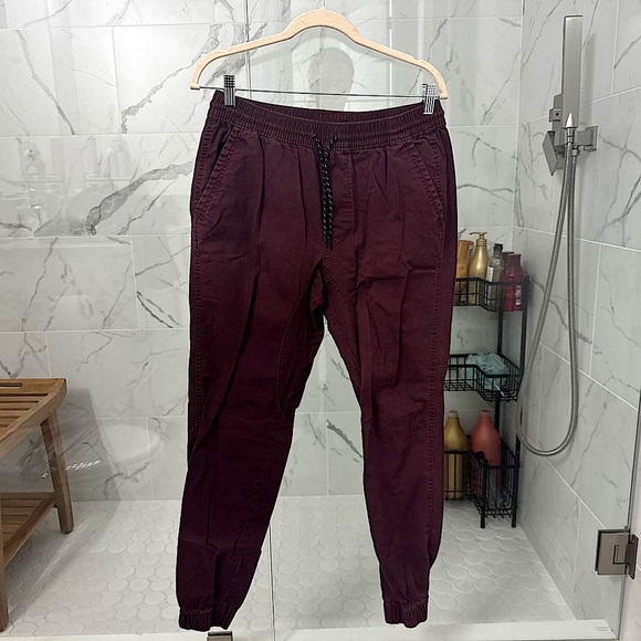 George Men’s Maroon Jogger Pants - Size 32–34 - Picture 1 of 7